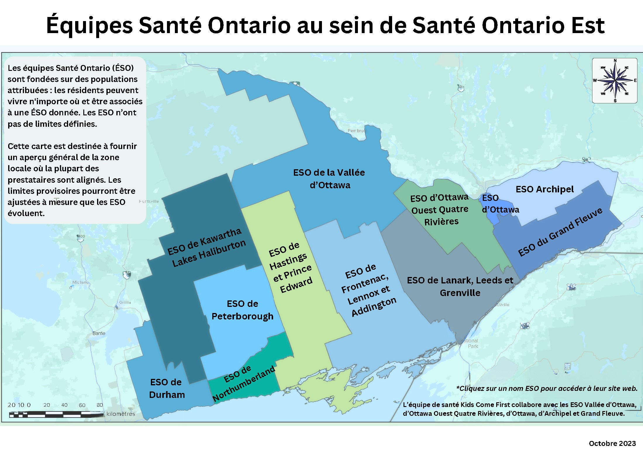 Ontario Health East Map